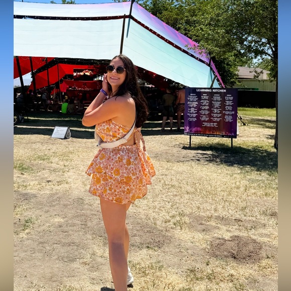 American Eagle Outfitters Pants - Floral Strapless Romper